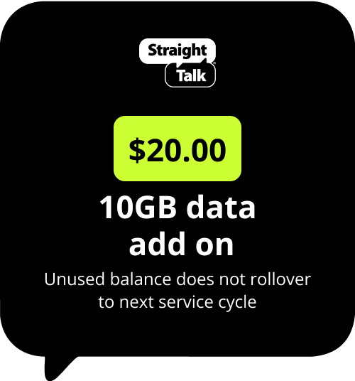 $20.00 10 GB data add on - 2,000 points